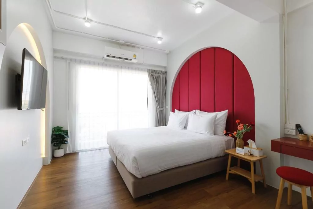 Chiang Rai apartament łóżko telewizor okno