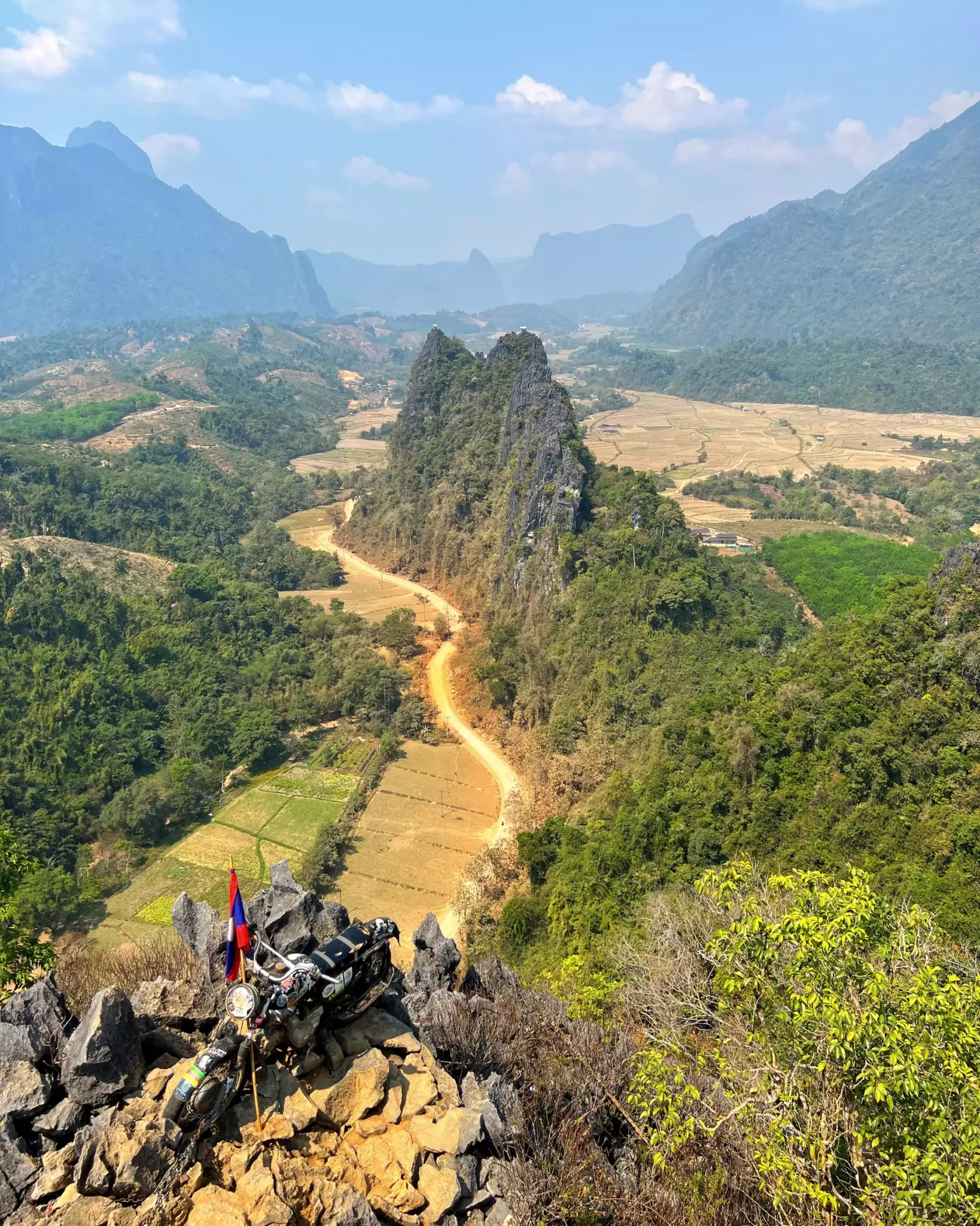 widok na góry Laos