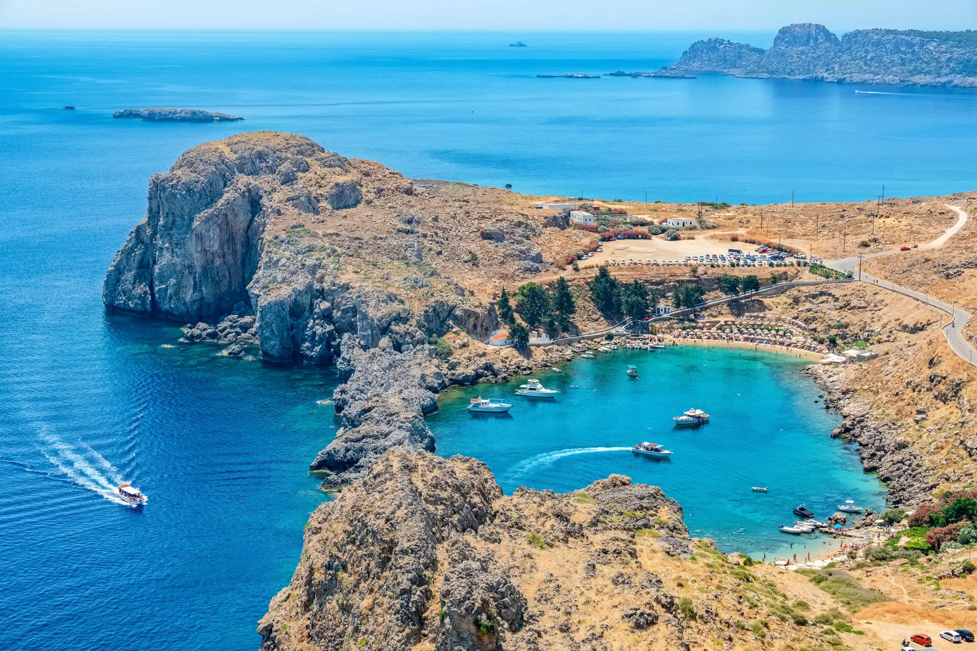 Rodos widok na wybrzeże
