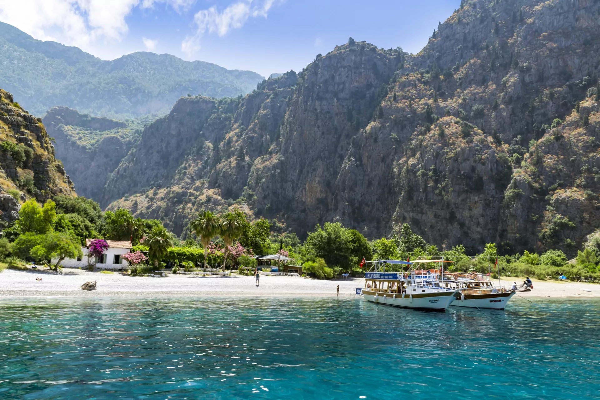 Butterfly Valley plaża łódka morze
