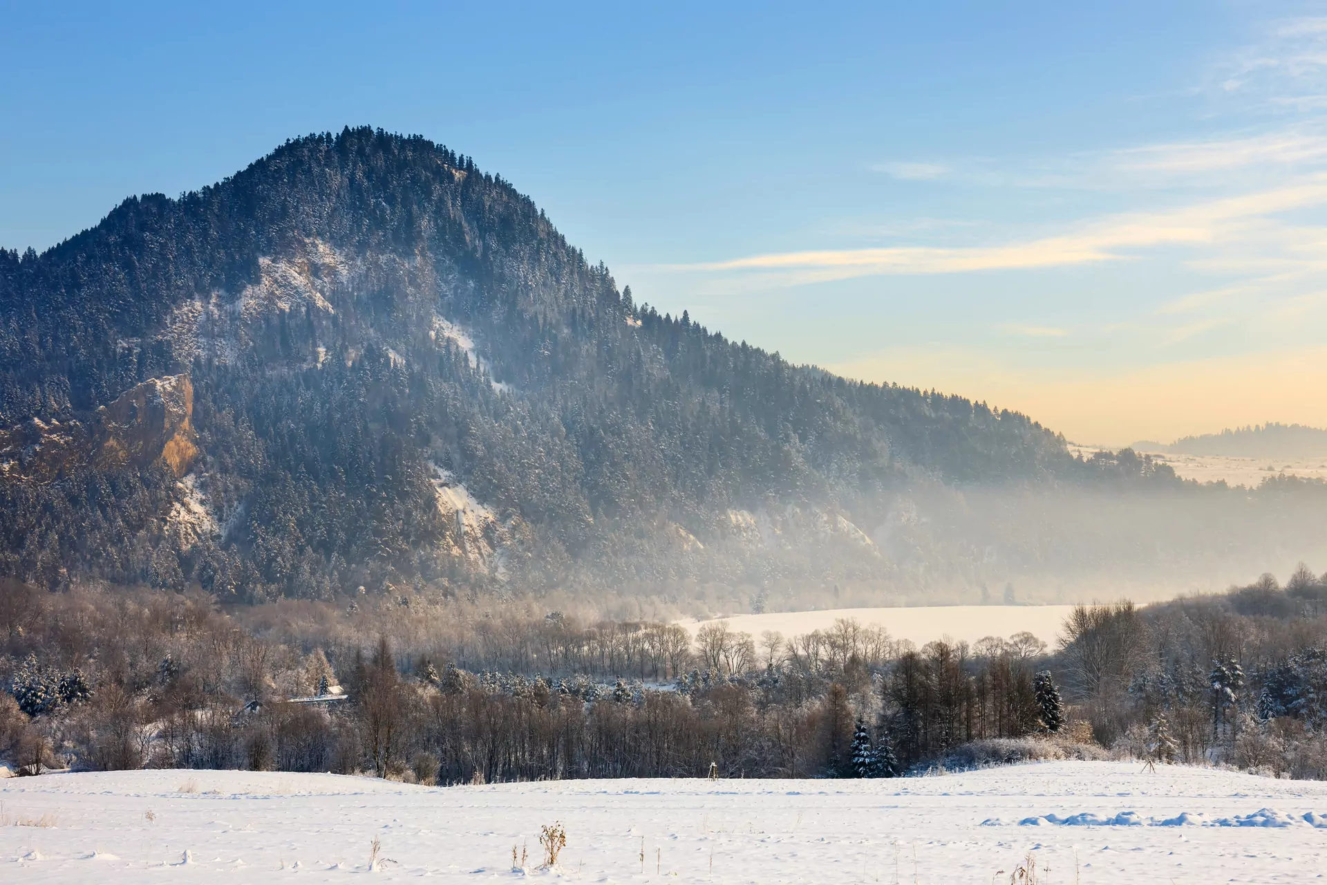 widok na góry Pieniny