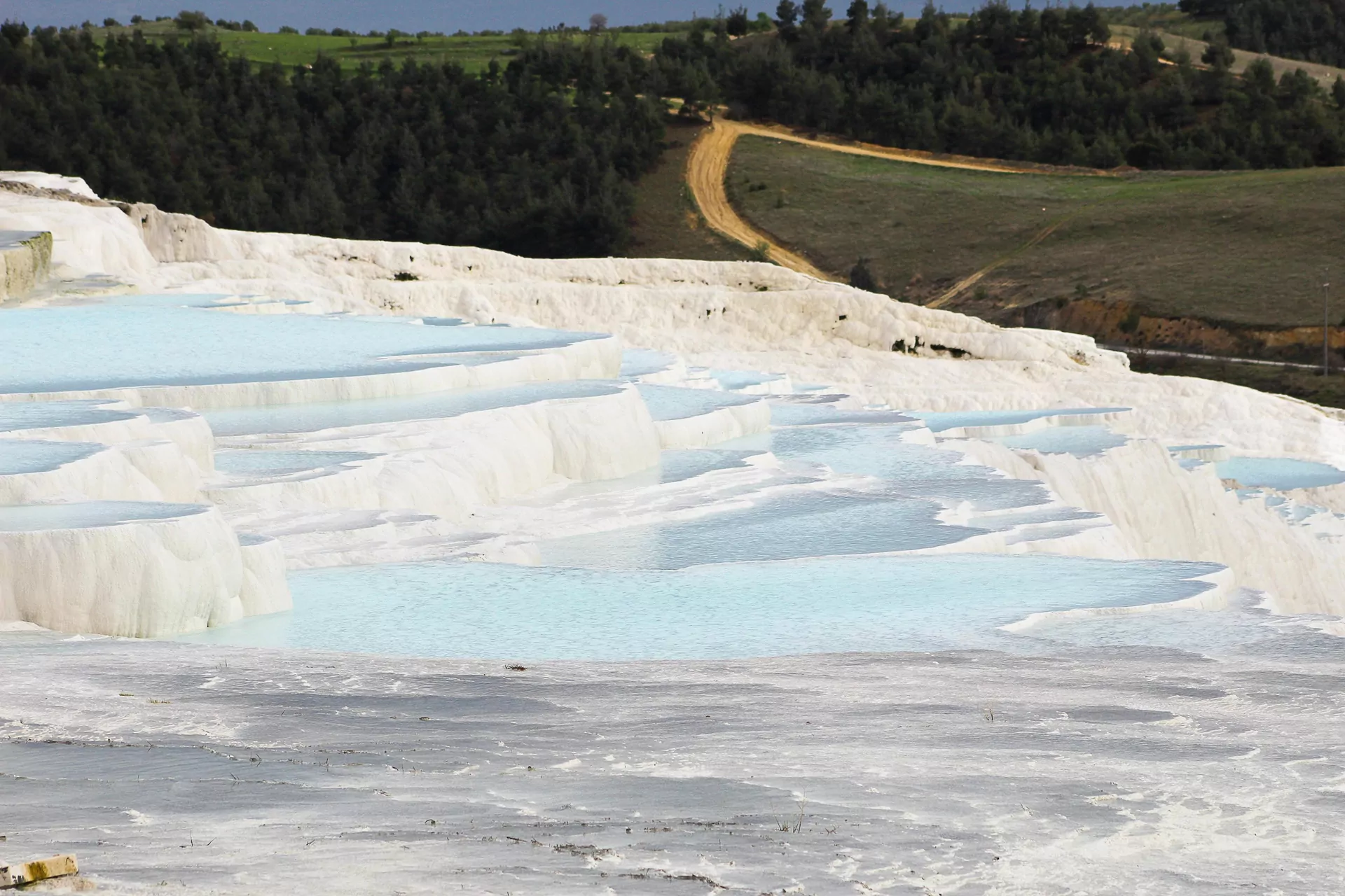 Pamukkale białe tarasy źródła woda
