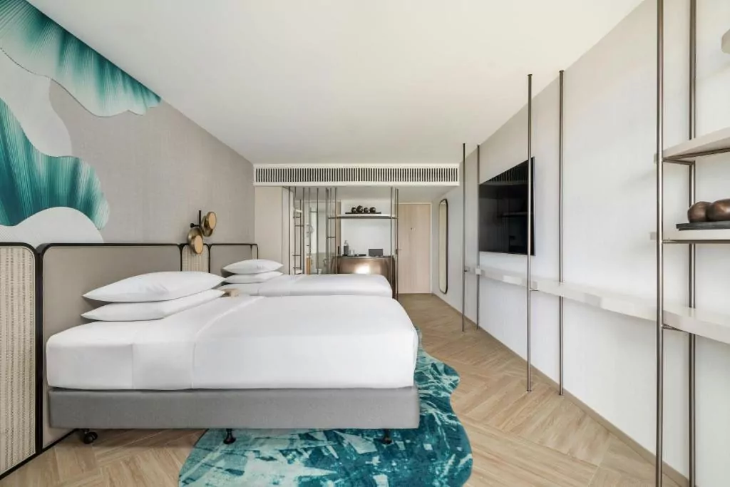 łóżka pościel telewizor szafa