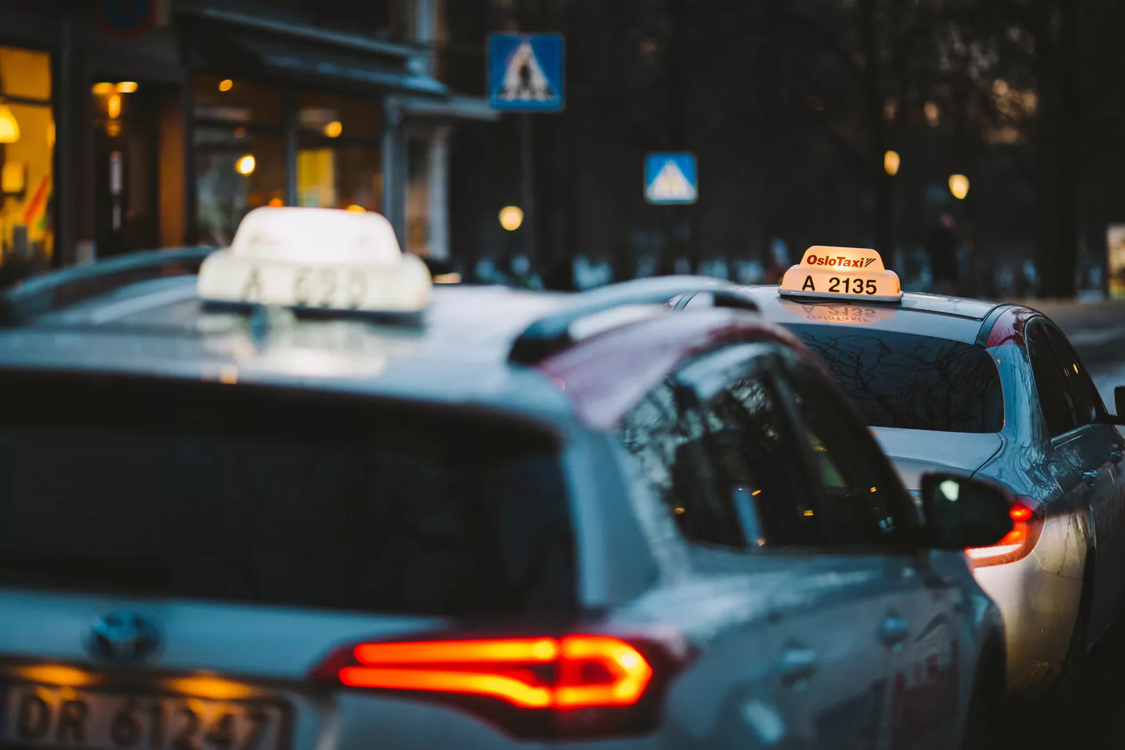 Oslo taksówki światła