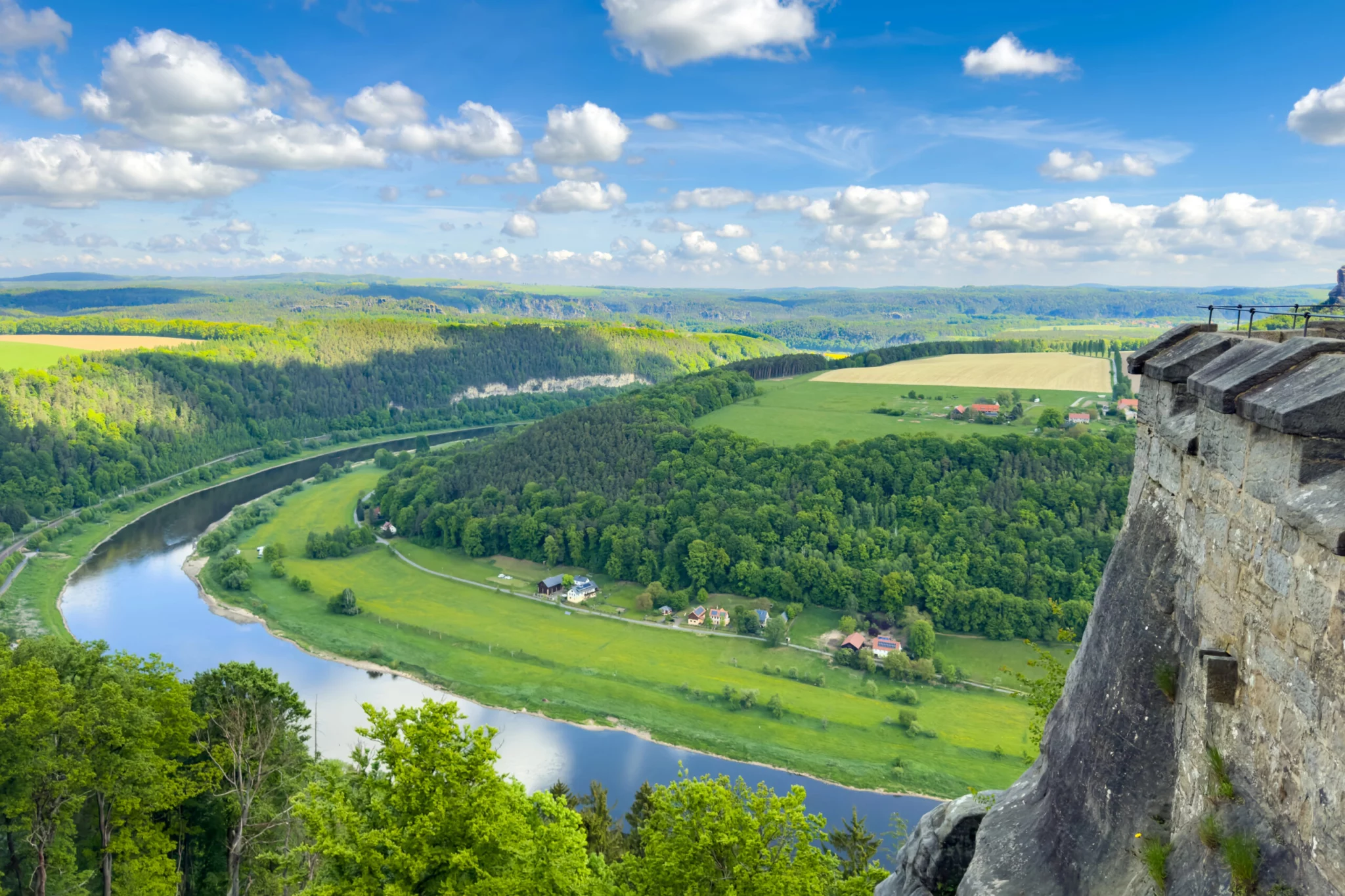 Königstein Niemcy Saksonia widok z twierdzy