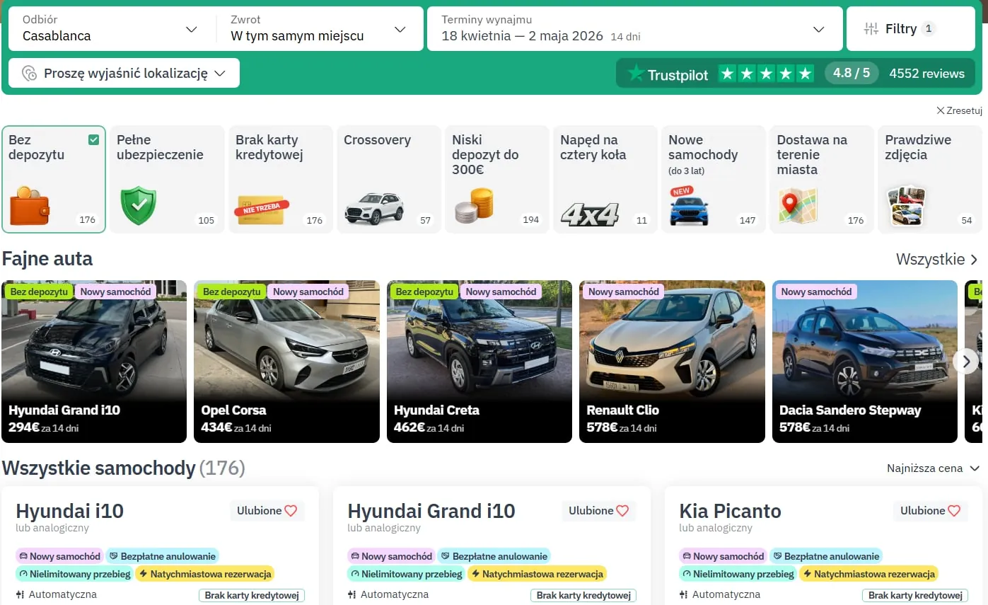 Casablanca wynajem auta localrent