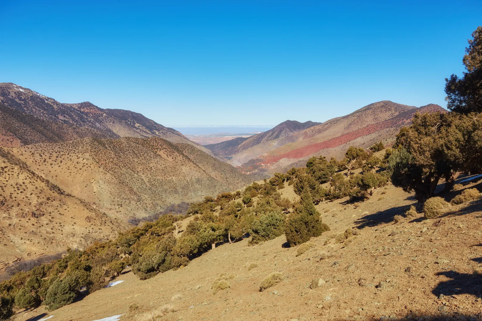 Miejscowości Imlil, Maroko gór Atlasu, parku narodowym Tubkal