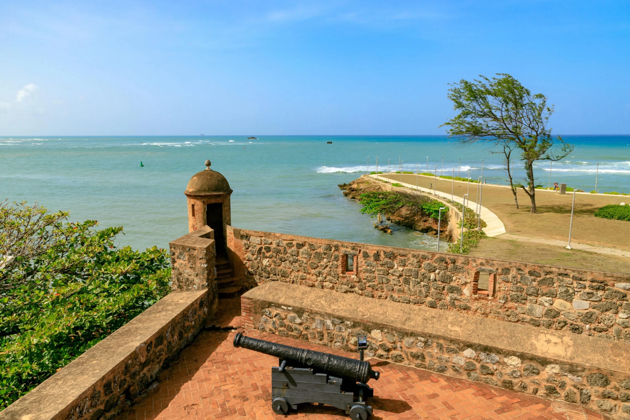 Widok z Fortaleza San Felipe, nad morzem, Puerto Plata Dominikana