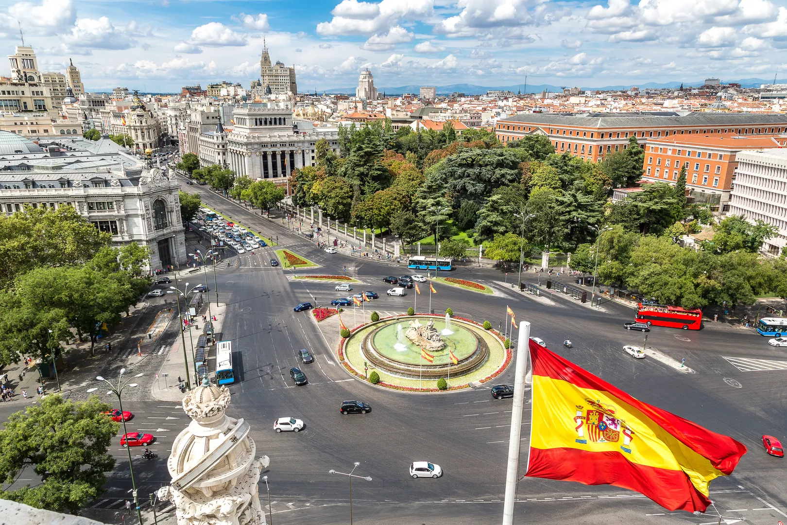 Fontanna na Plaza de Cibeles w Madrycie