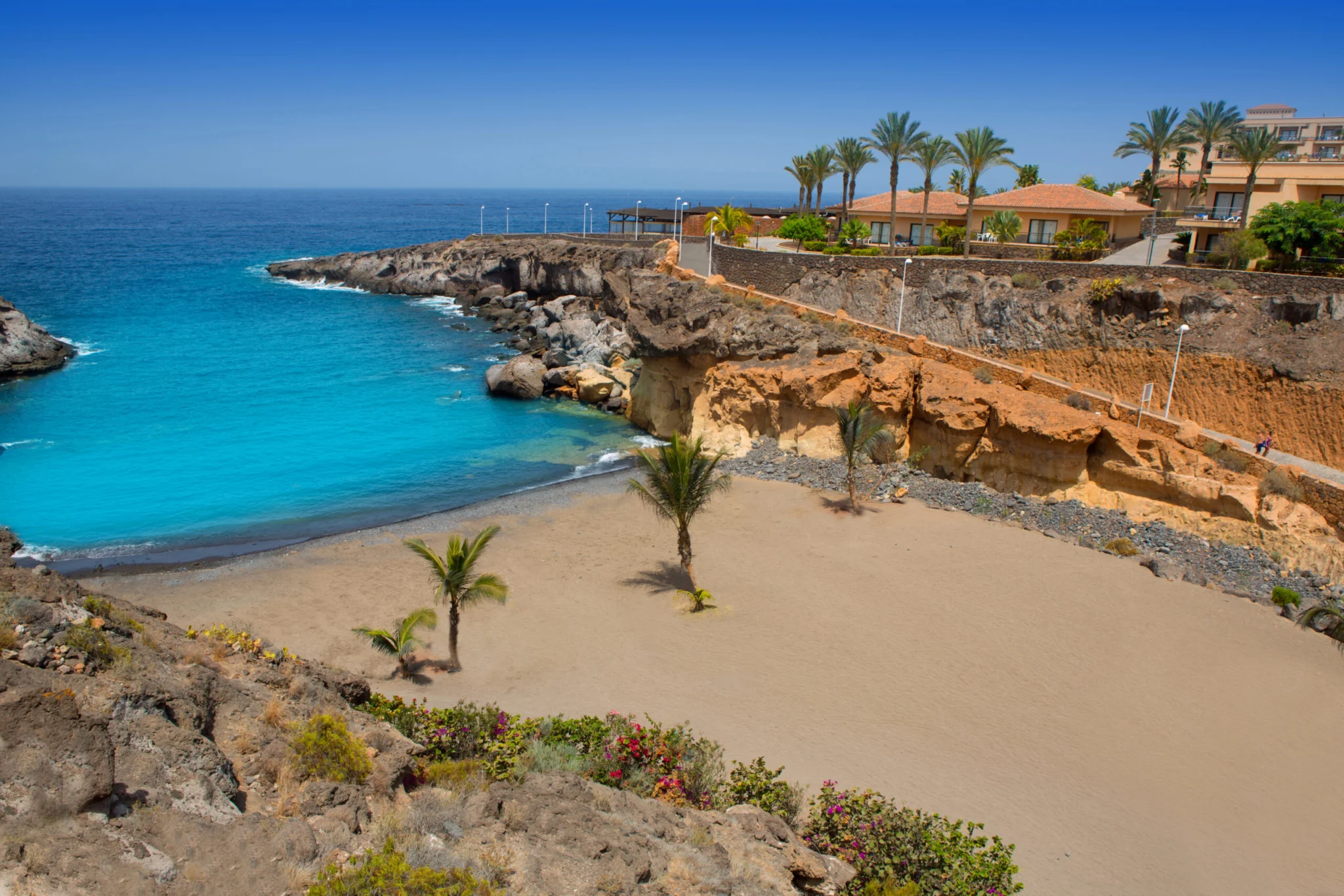 Beach Playa Paraiso costa Adeje in Tenerife 
