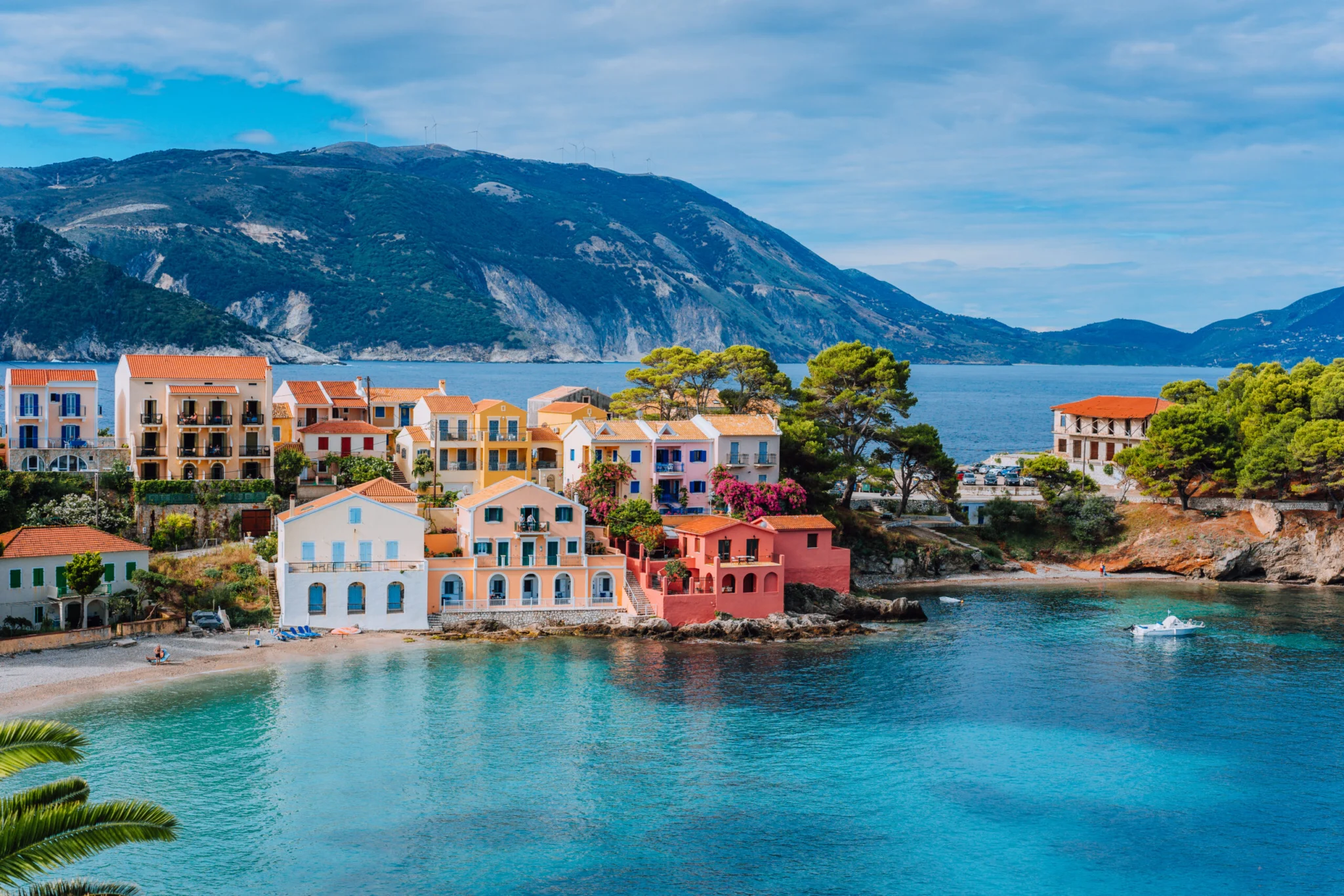 Kefalonia budynki wybrzeże