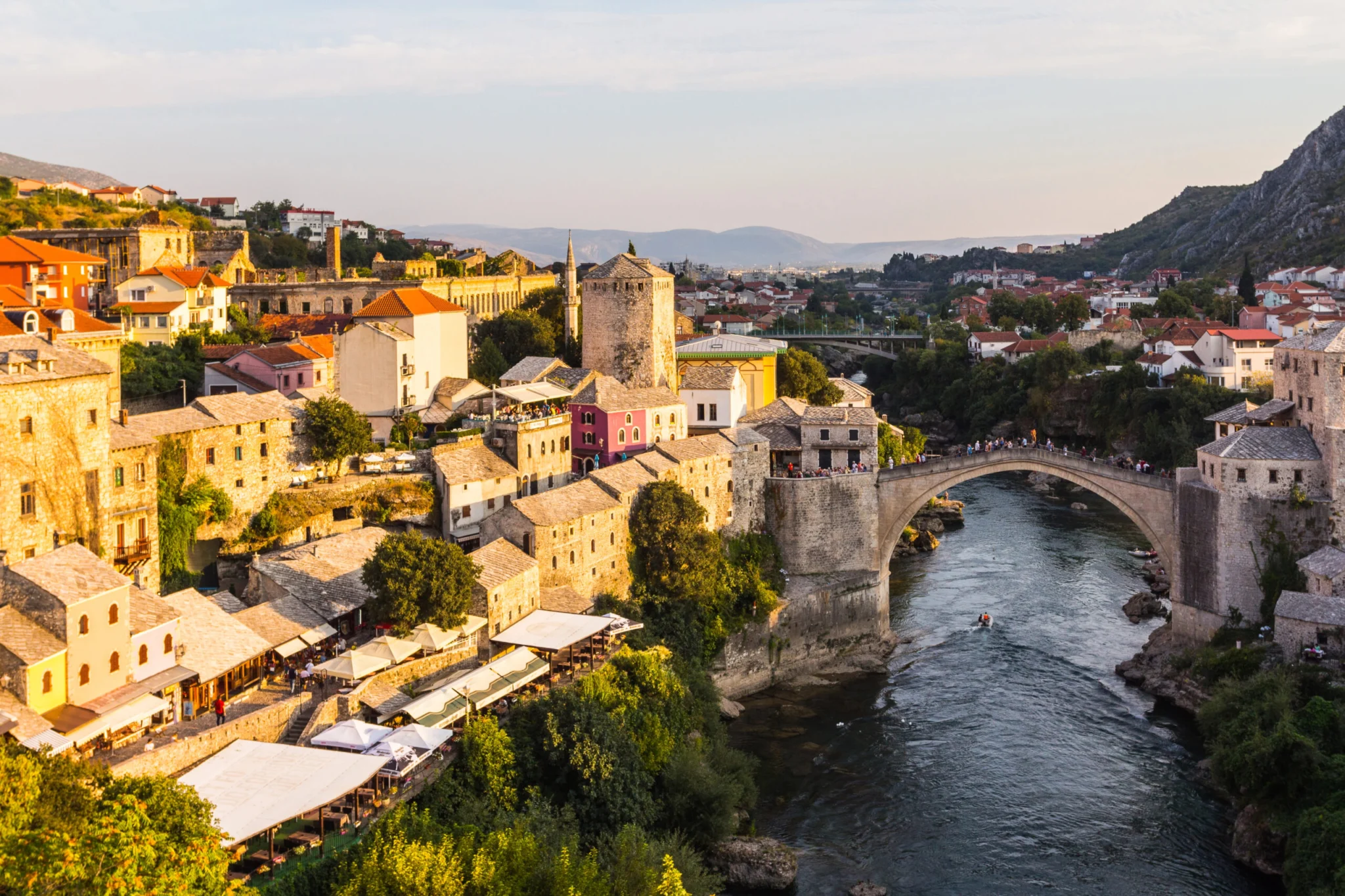 Mostar zachód słońca