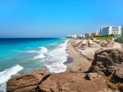 Rodos na własną rękę, plaża, wybrzeże